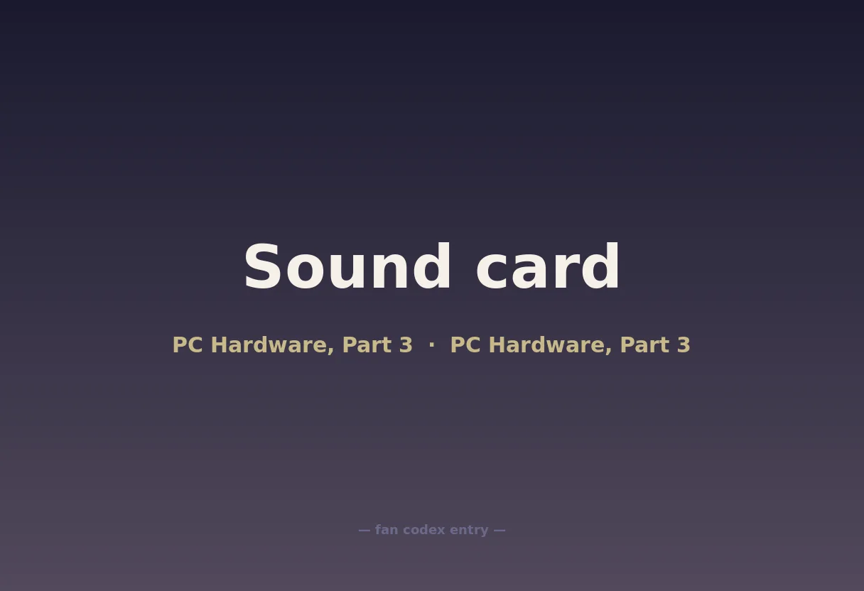 Sound card