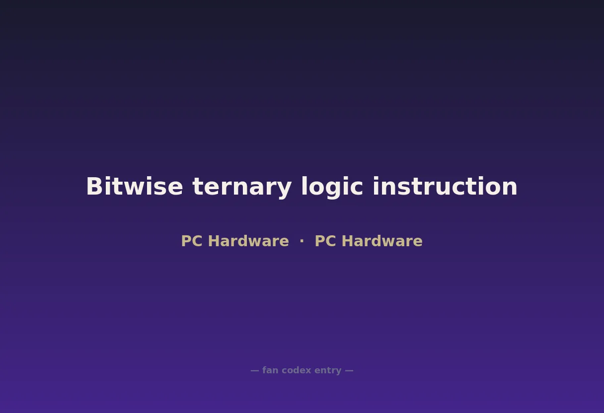 Bitwise ternary logic instruction
