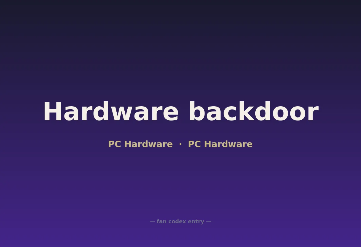 Hardware backdoor