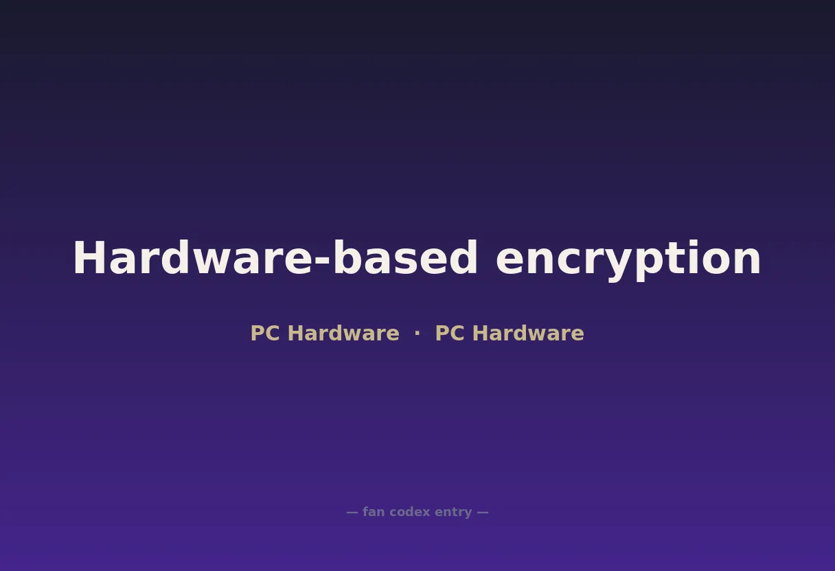 Hardware-based encryption
