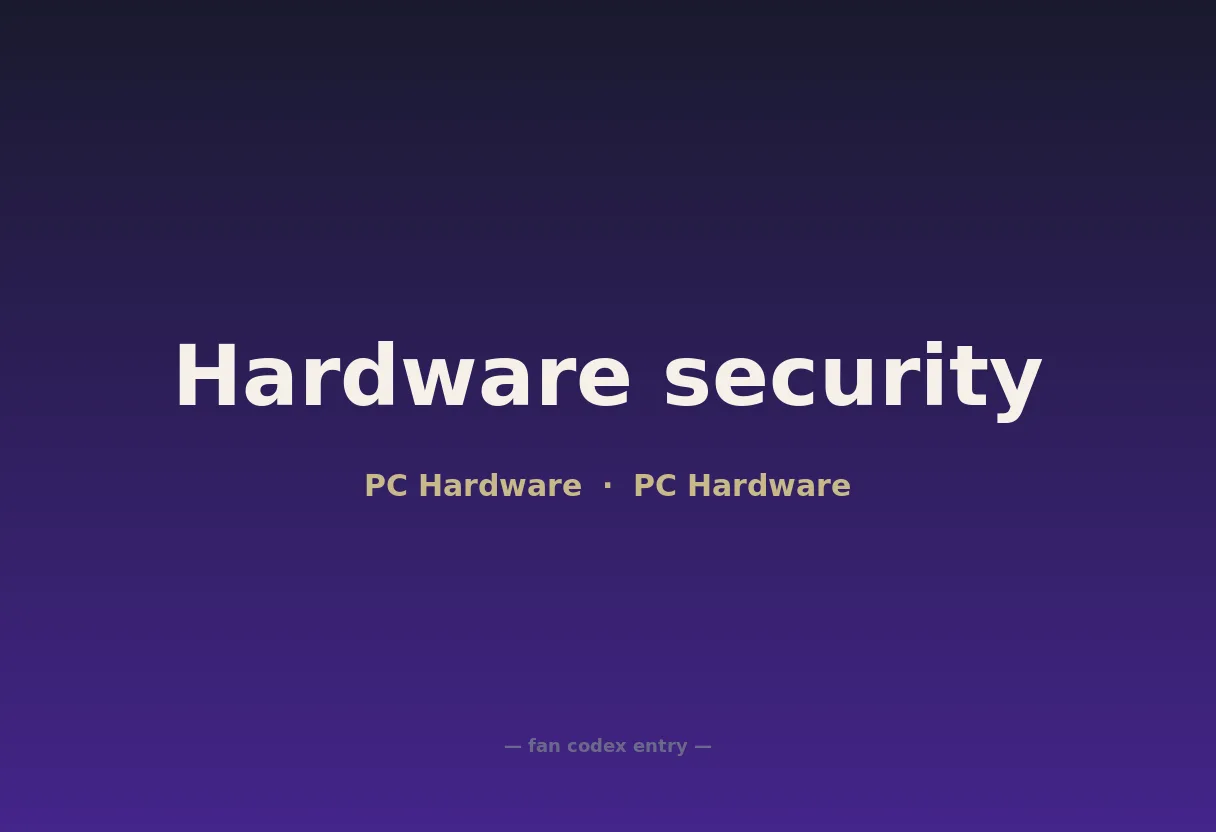 Hardware security