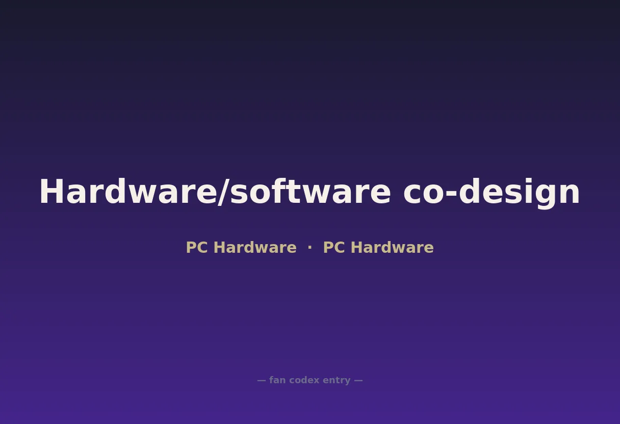 Hardware/software co-design