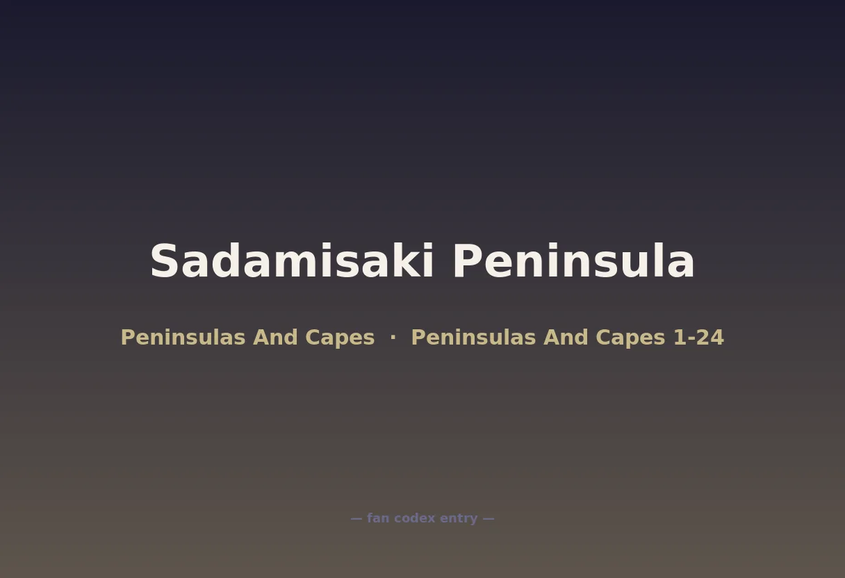 Sadamisaki Peninsula
