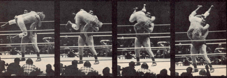 Andre bodyslams Studd Wrestlemania