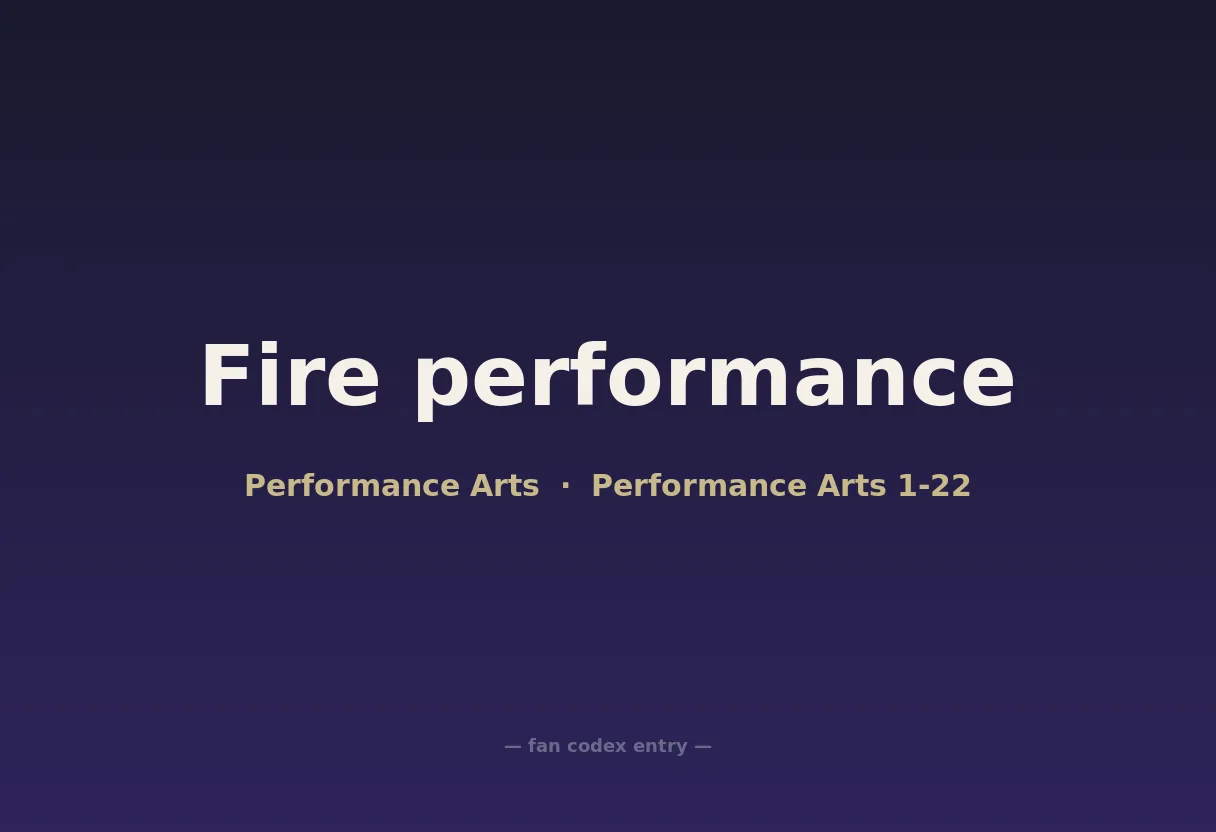 Fire performance