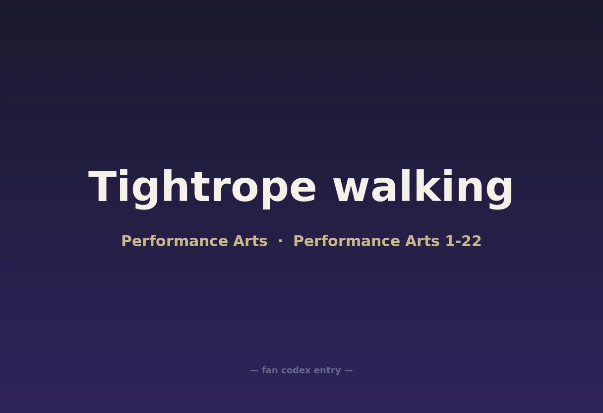 Tightrope walking