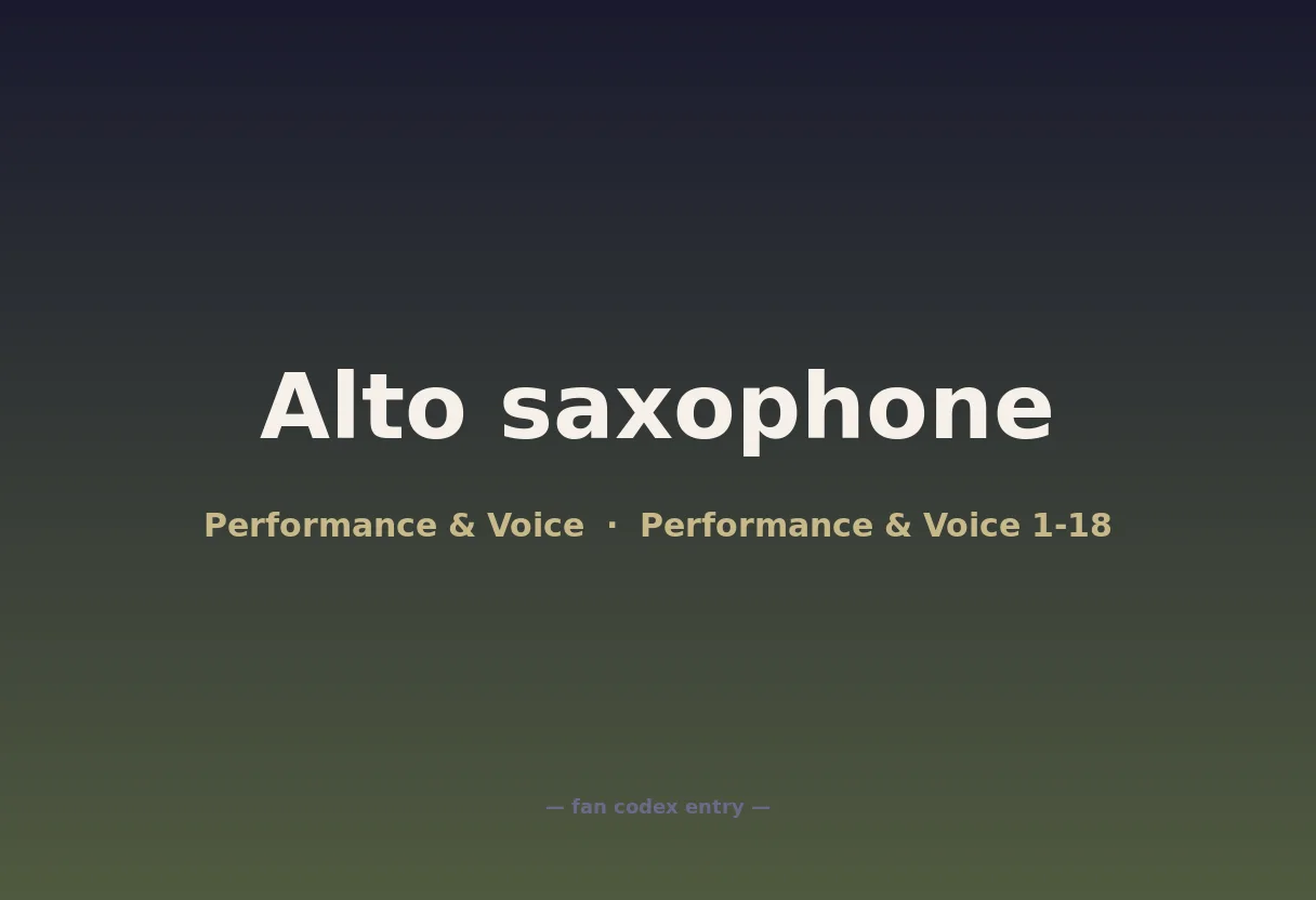 Alto saxophone