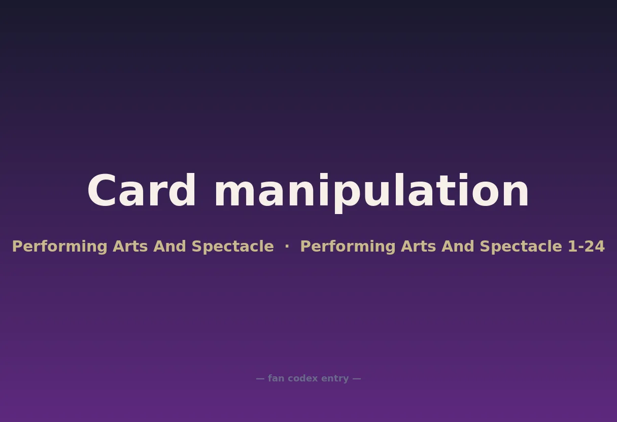 Card manipulation