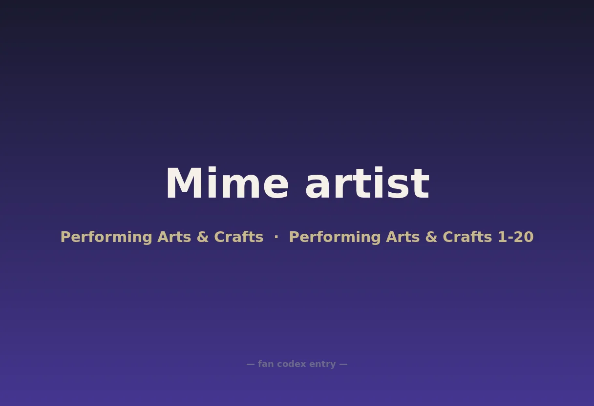 Mime artist