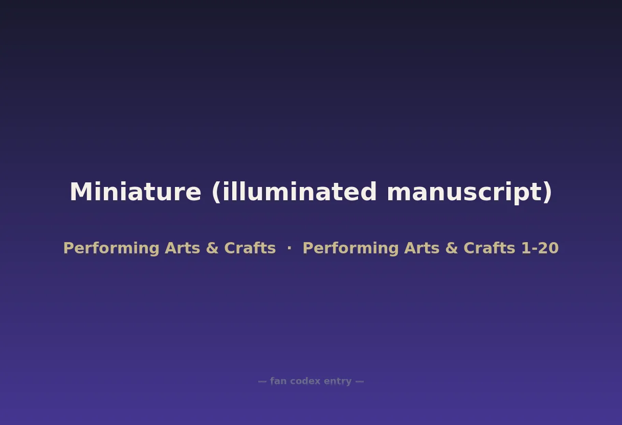 Miniature (illuminated manuscript)
