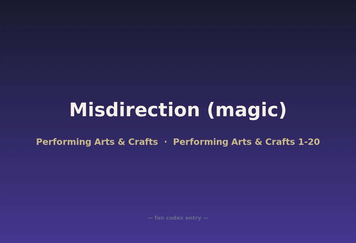 Misdirection (magic)