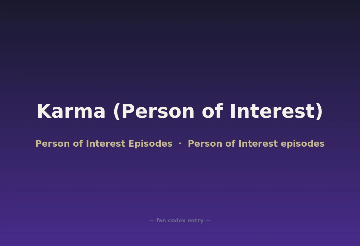Karma (Person of Interest)