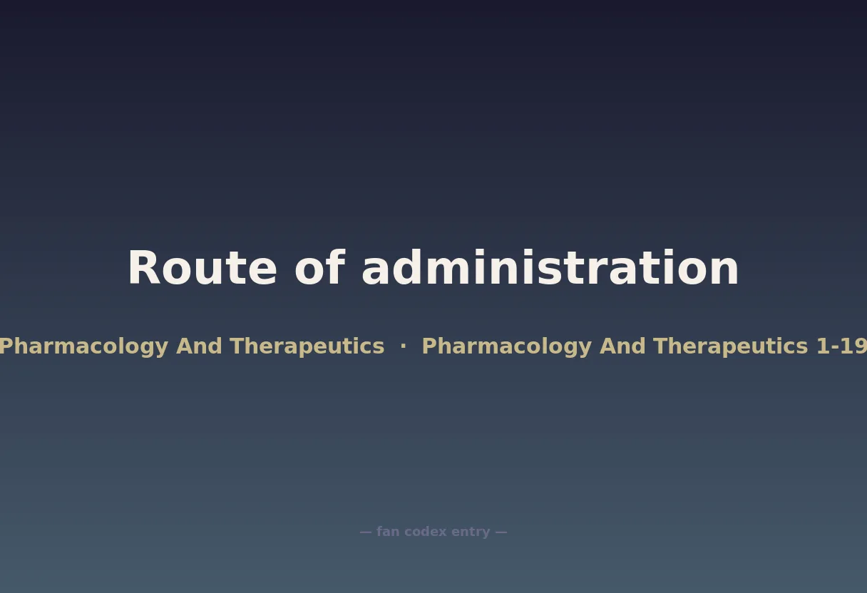 Route of administration