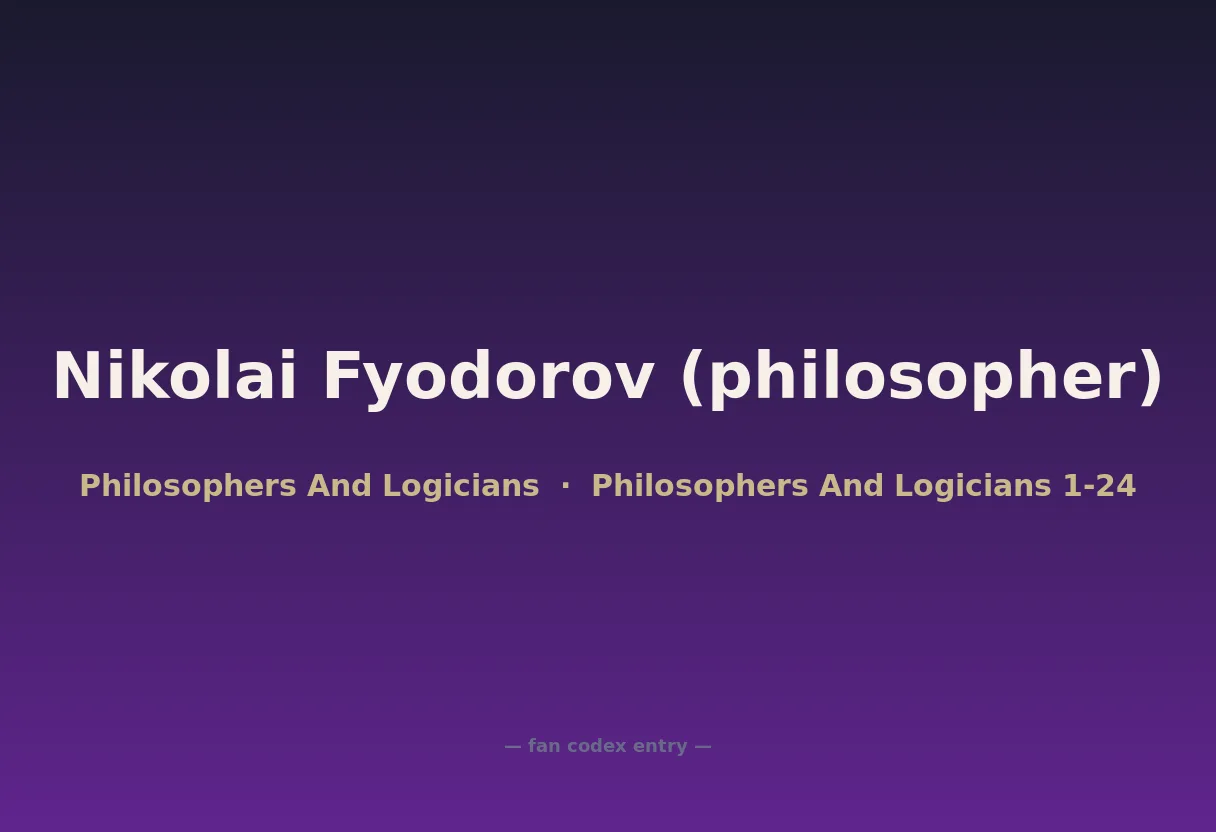 Nikolai Fyodorov (philosopher)