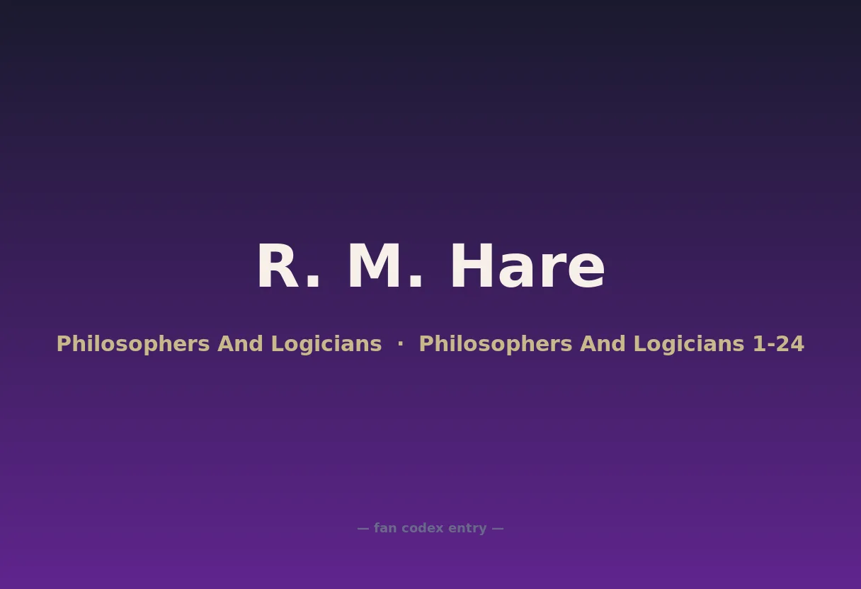 R. M. Hare