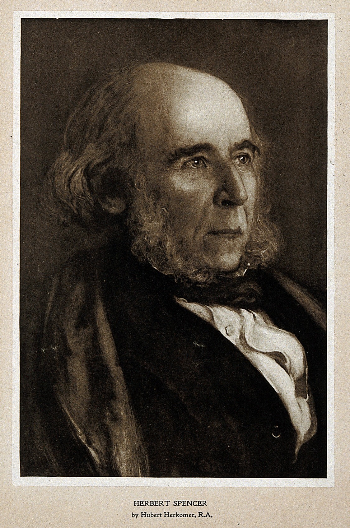 Herbert Spencer. Photogravure, 1901, after Sir H. von Herkom Wellcome