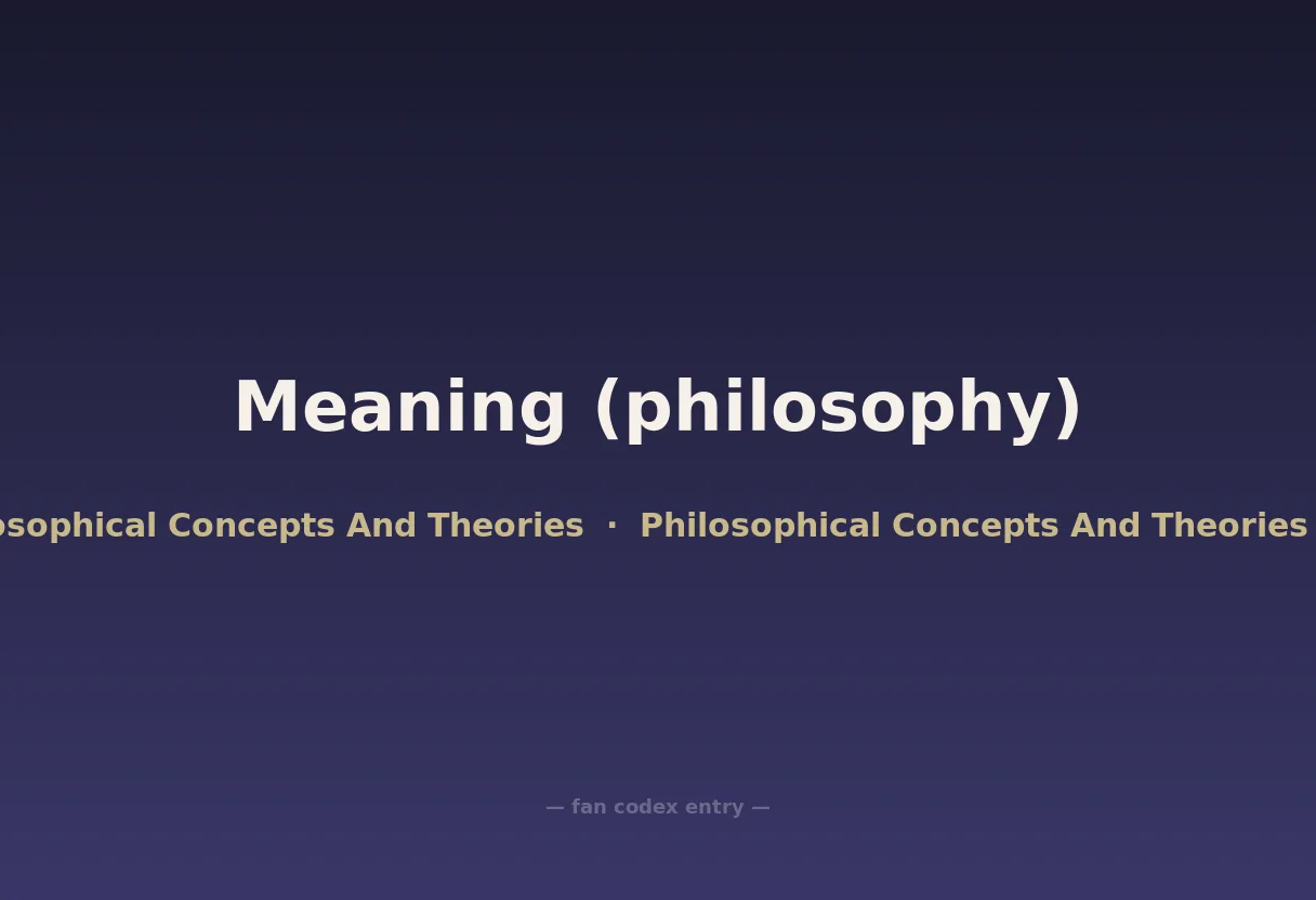 Meaning (philosophy)