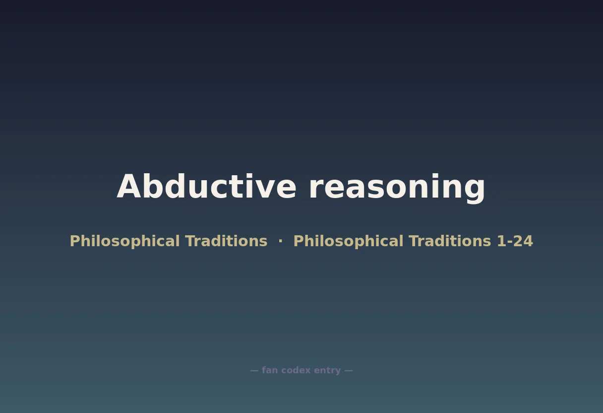 Abductive reasoning