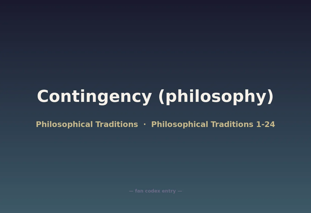 Contingency (philosophy)