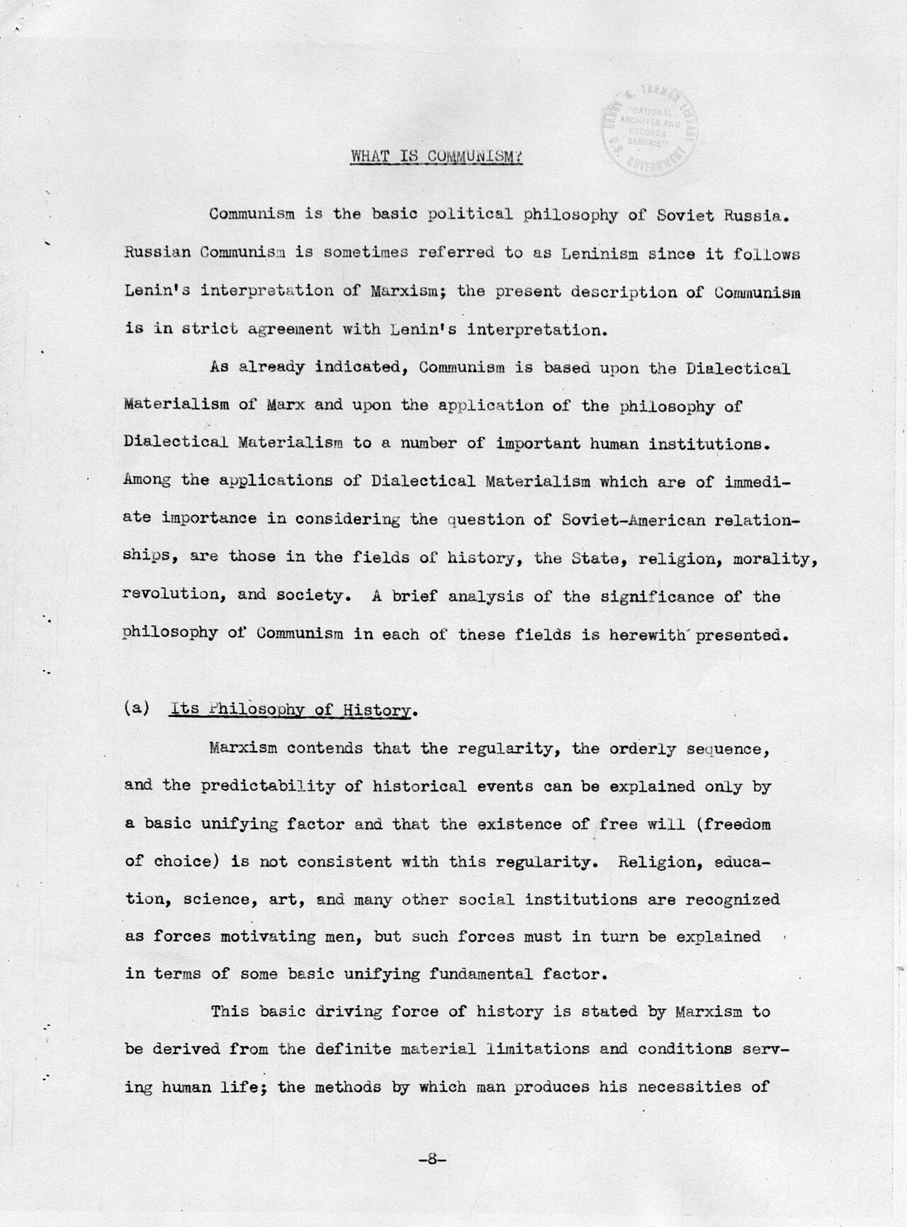Dialectical materialism