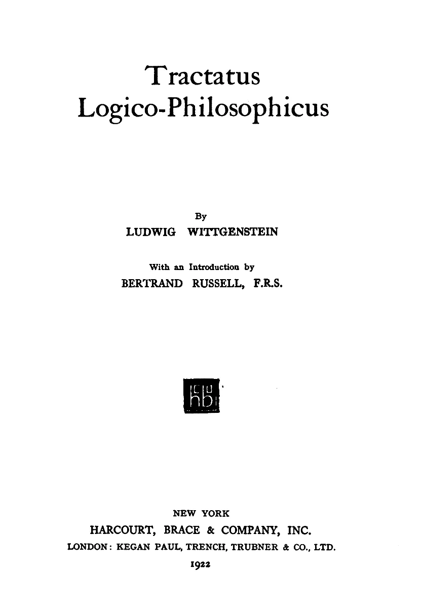 Tractatus Logico-Philosophicus