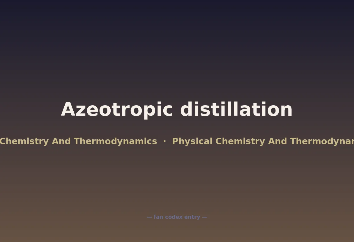 Azeotropic distillation