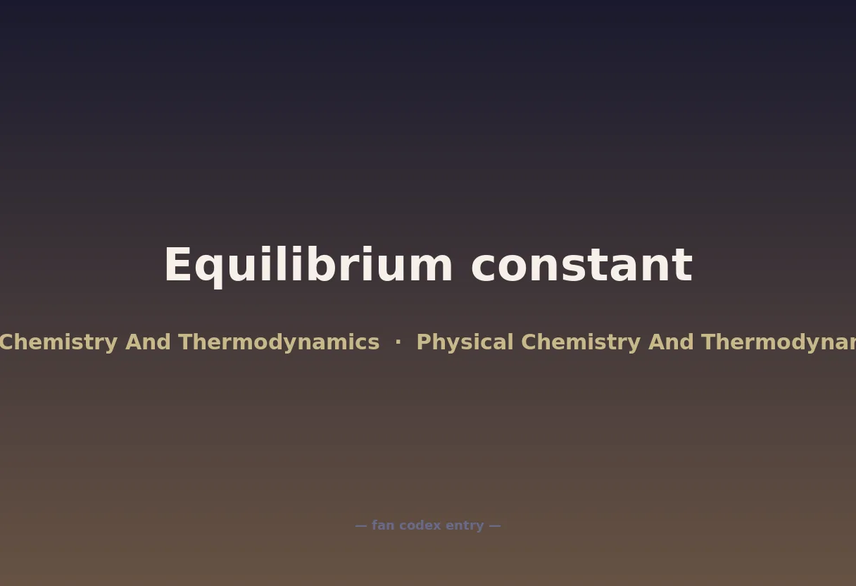 Equilibrium constant