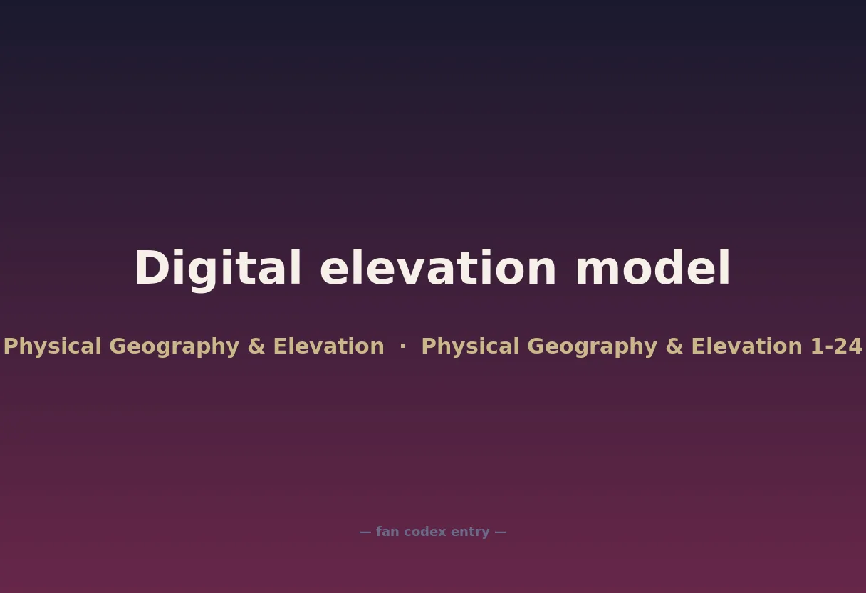 Digital elevation model