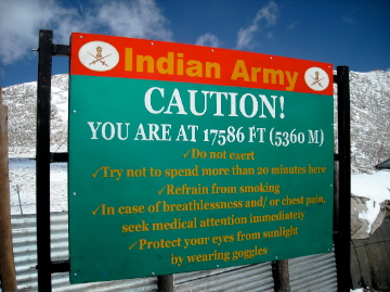 Altitude Sickness Warning