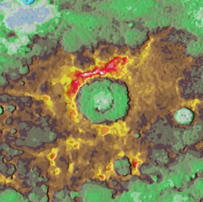 Raditladi Basin topography JMARS Colorized Shade 2km