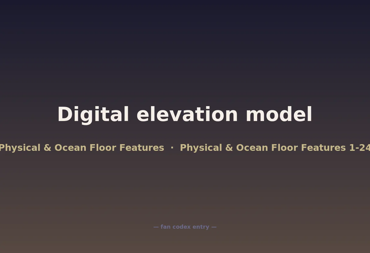 Digital elevation model