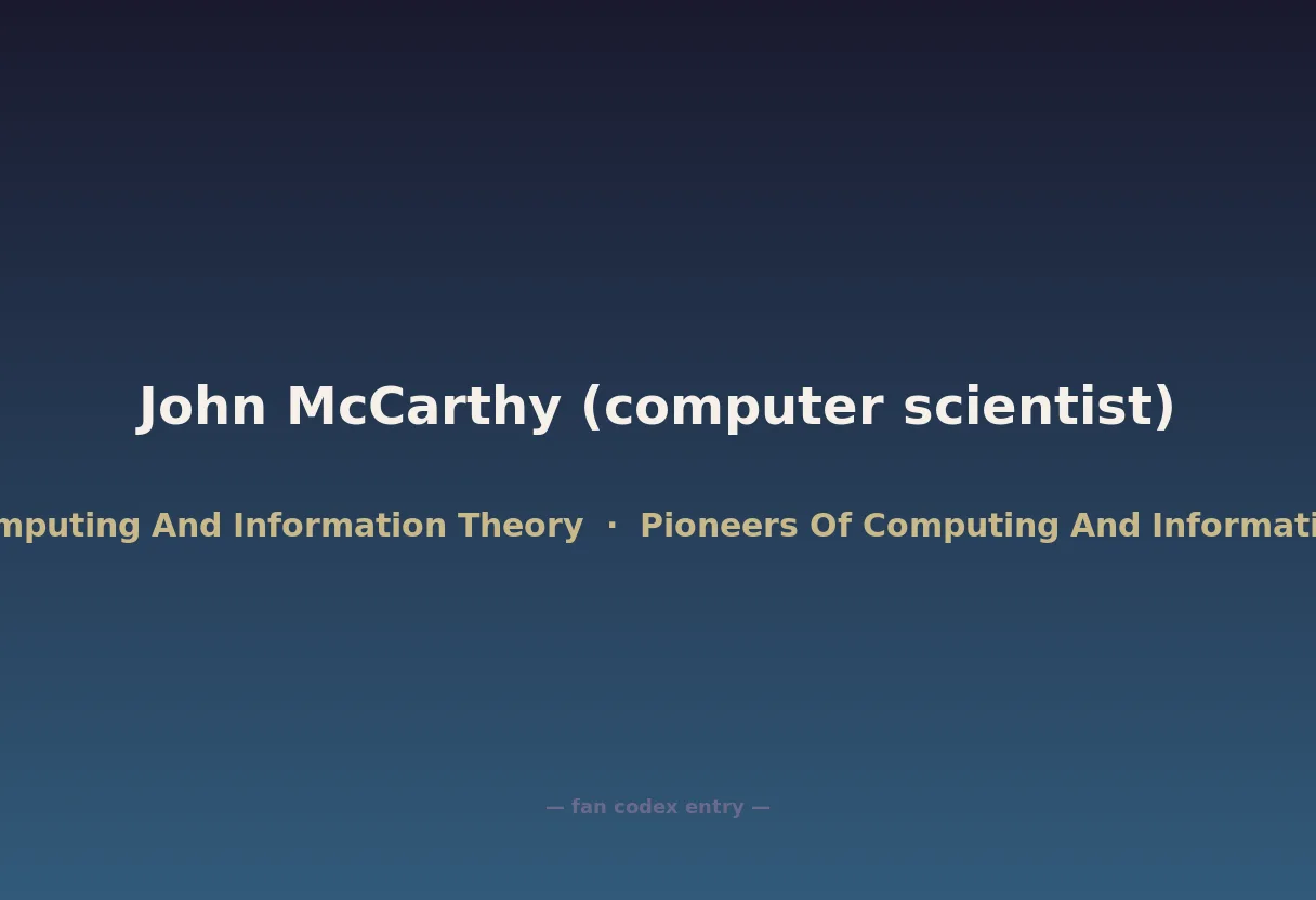 John McCarthy (computer scientist)