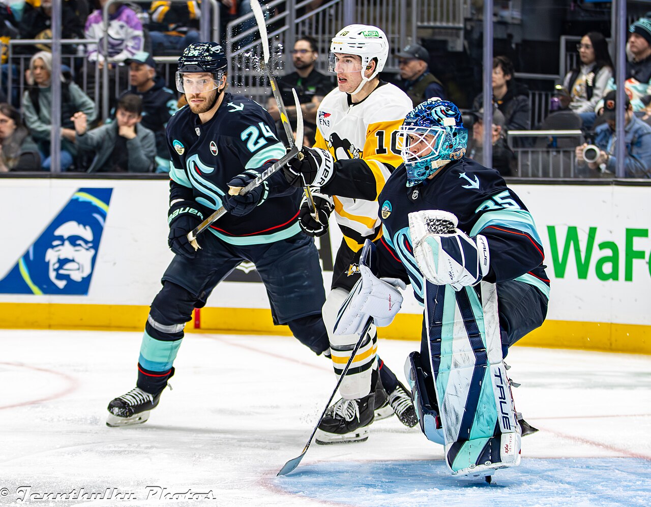 Jamie Oleksiak, Joey Daccord, and Drew O'Connor 2025