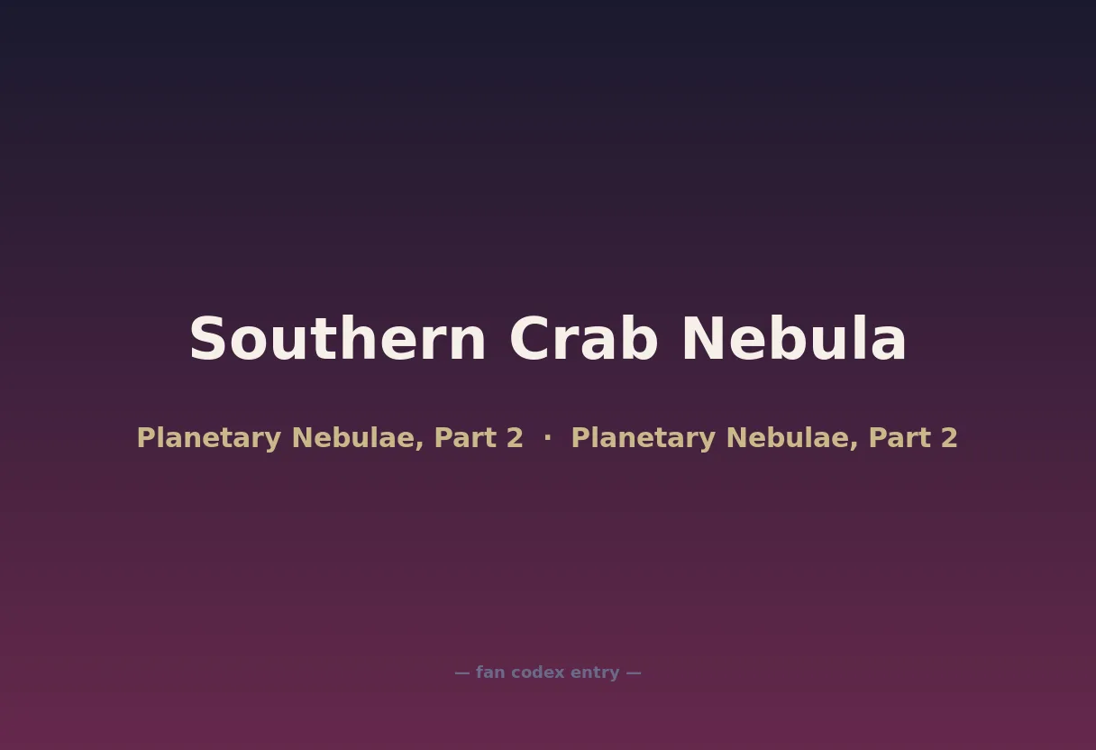 Southern Crab Nebula