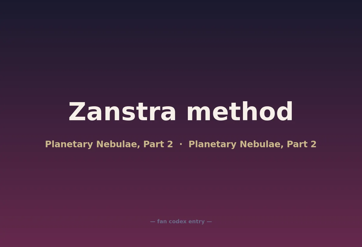 Zanstra method