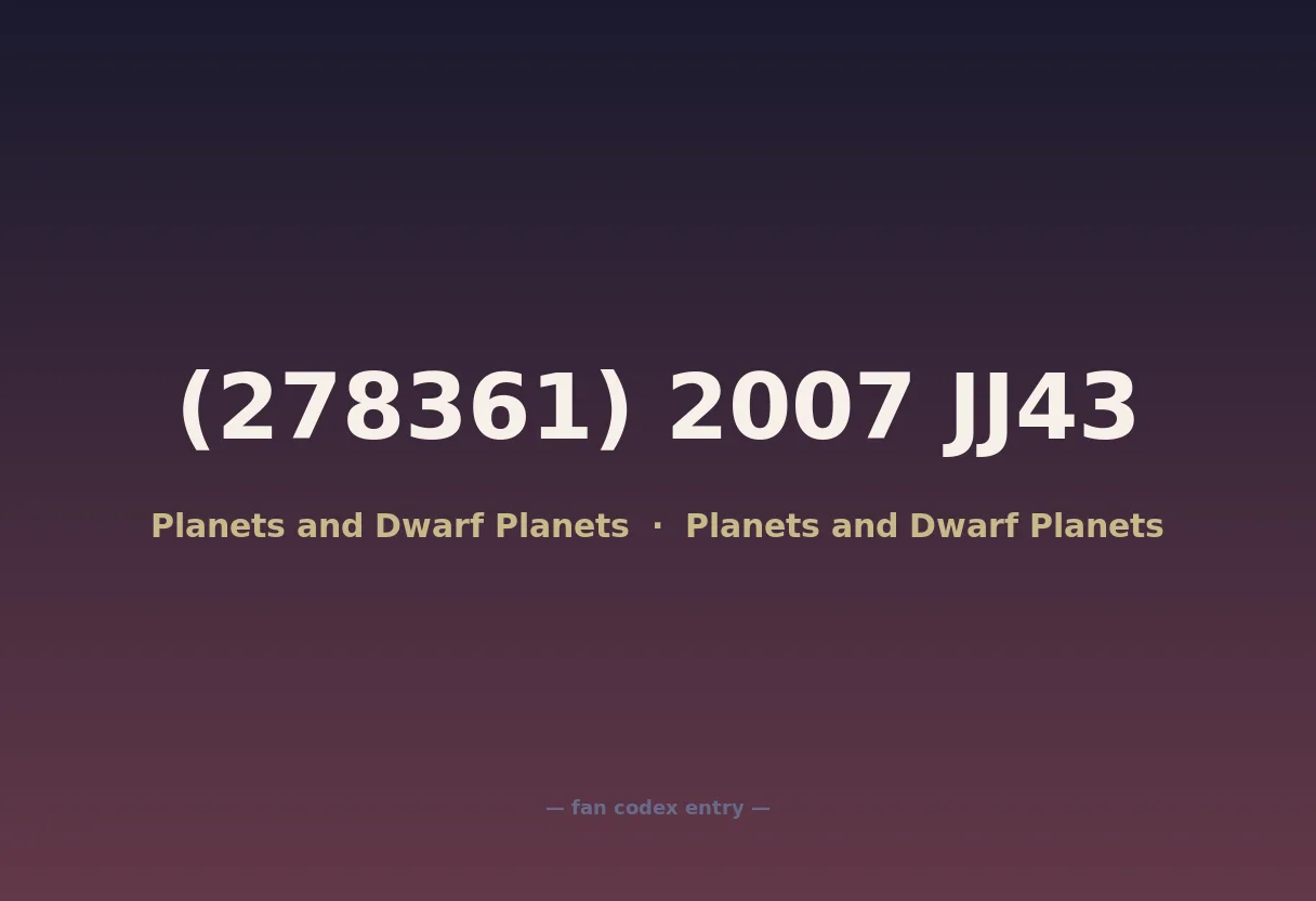 (278361) 2007 JJ43
