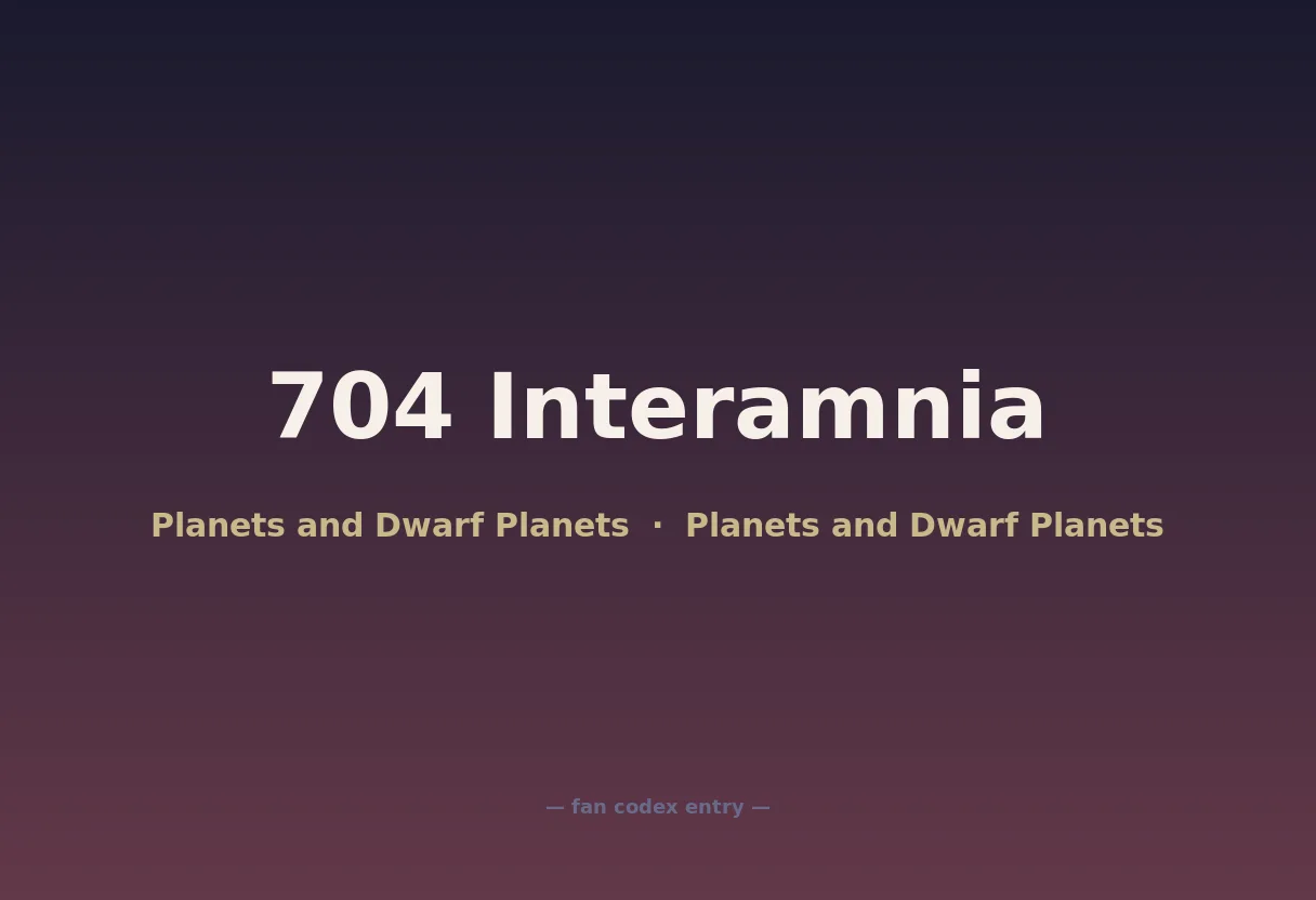 704 Interamnia