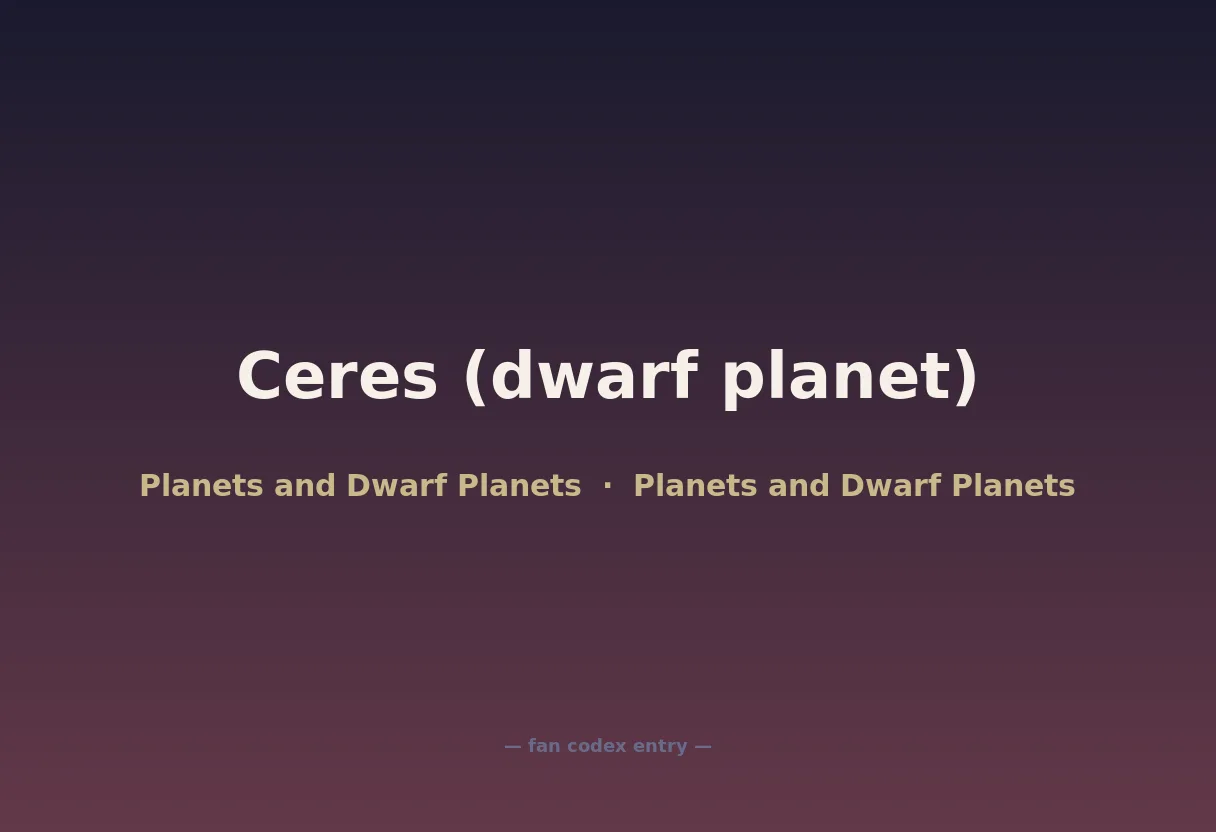 Ceres (dwarf planet)
