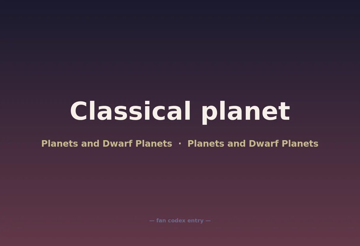 Classical planet