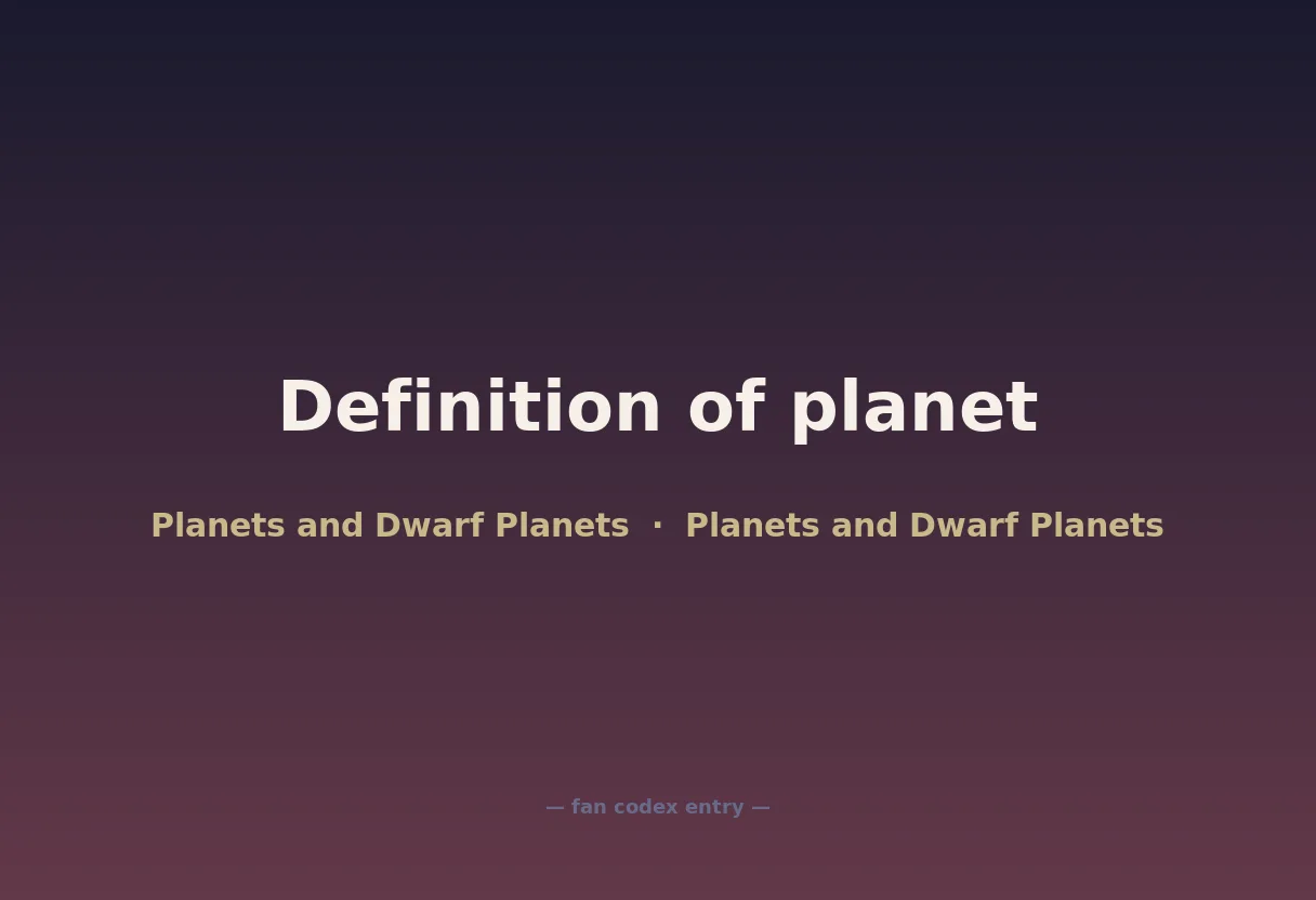Definition of planet