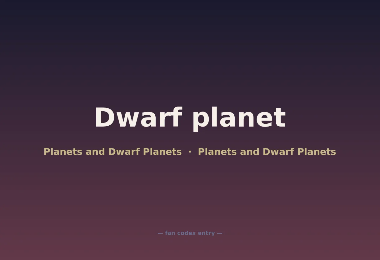 Dwarf planet