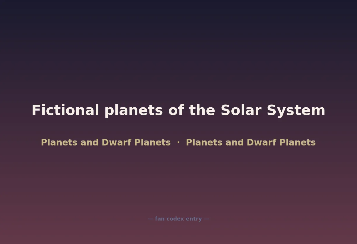 Fictional planets of the Solar System