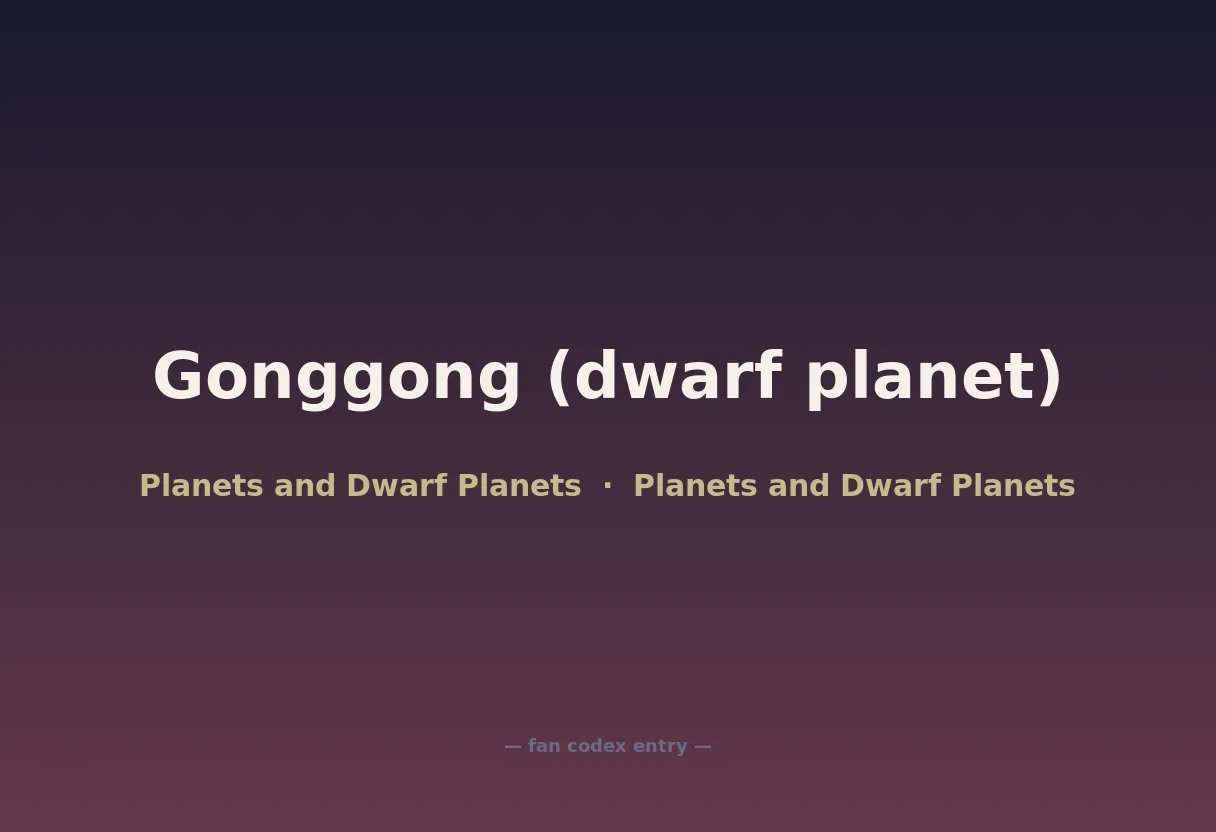 Gonggong (dwarf planet)