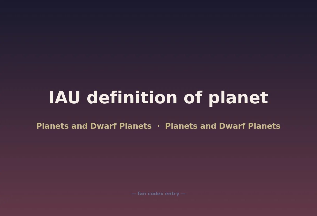 IAU definition of planet