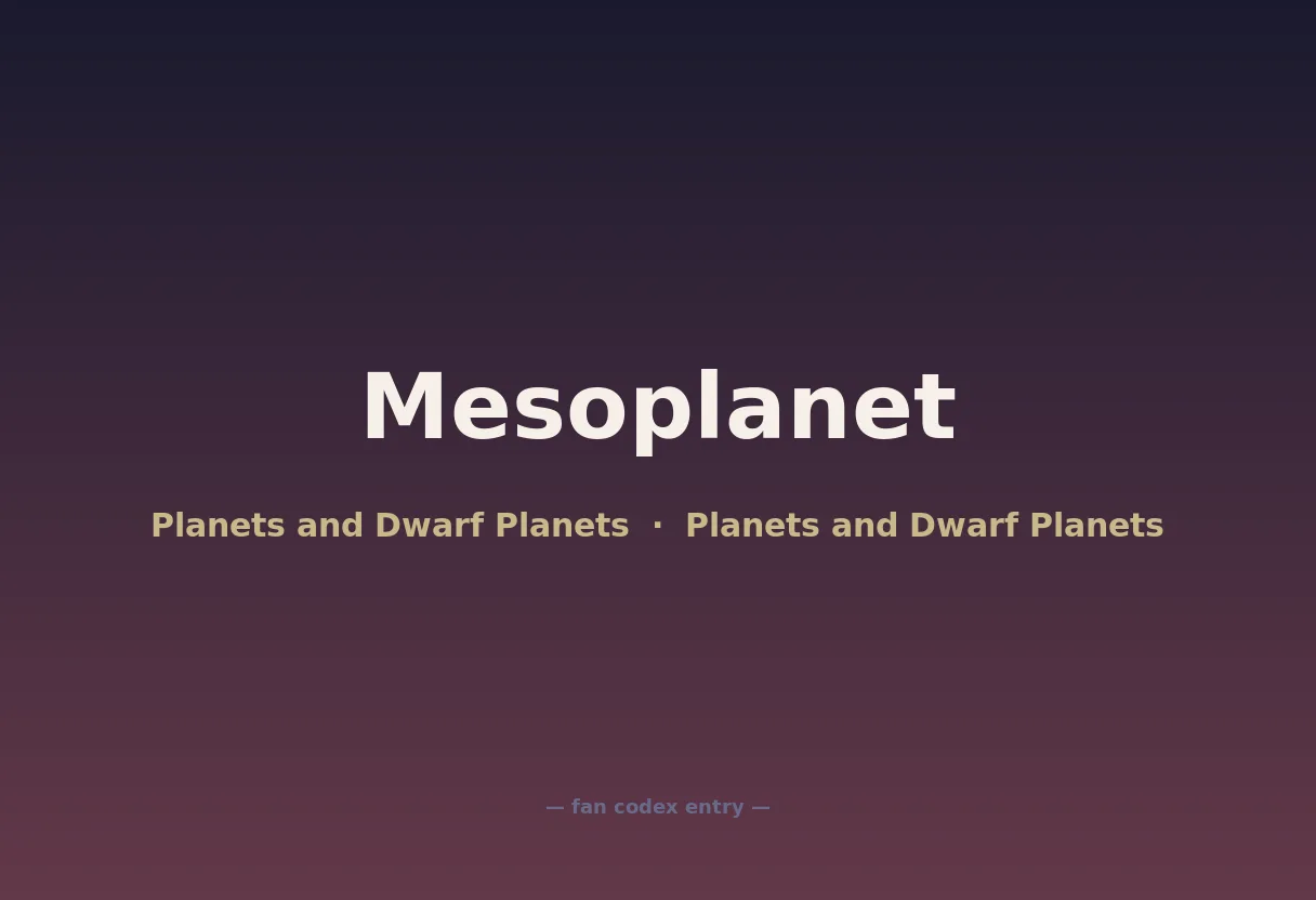 Mesoplanet
