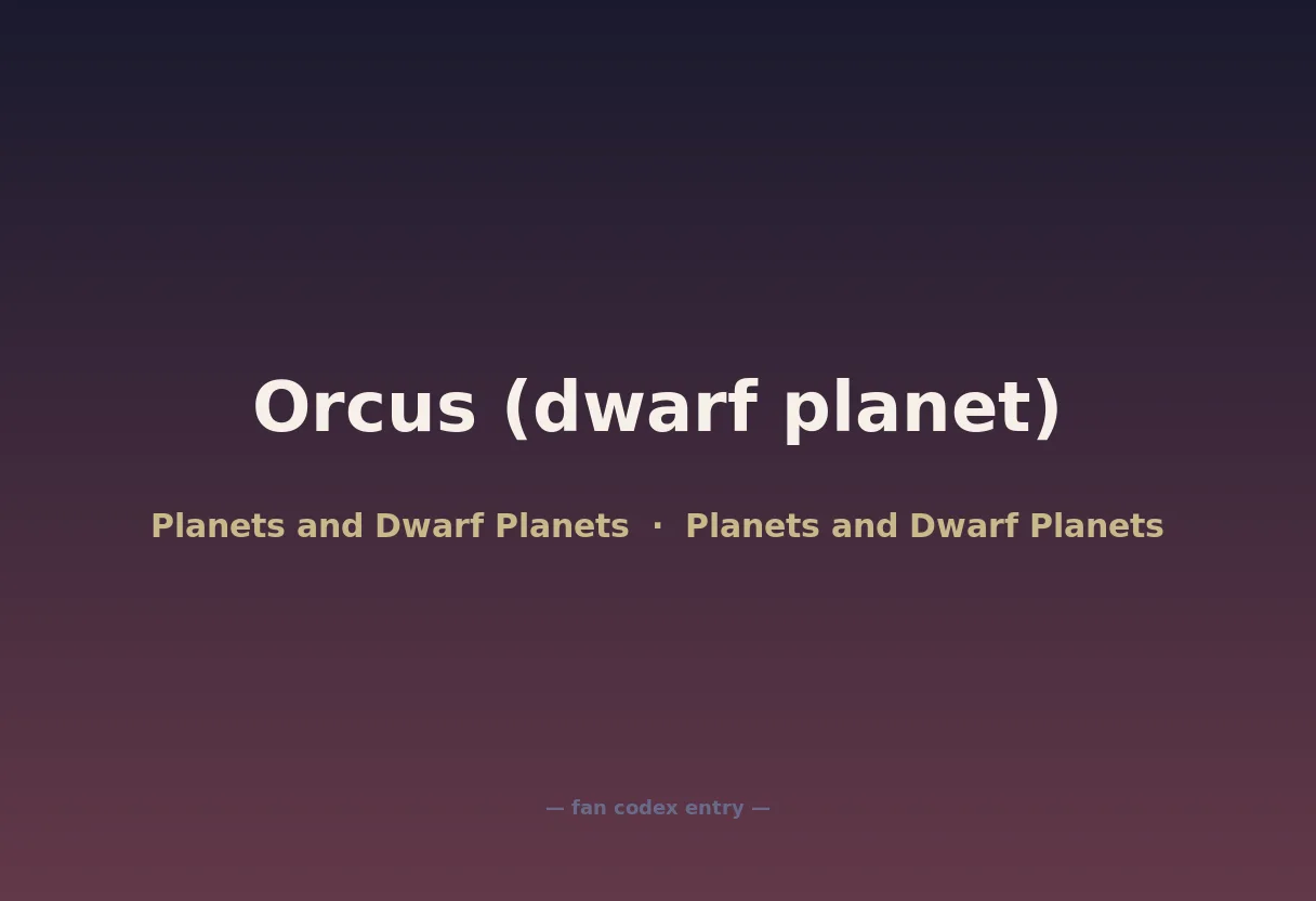 Orcus (dwarf planet)