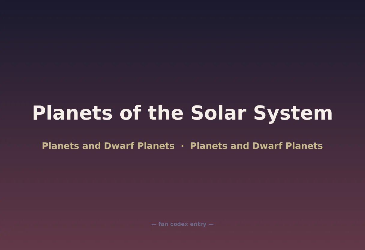 Planets of the Solar System