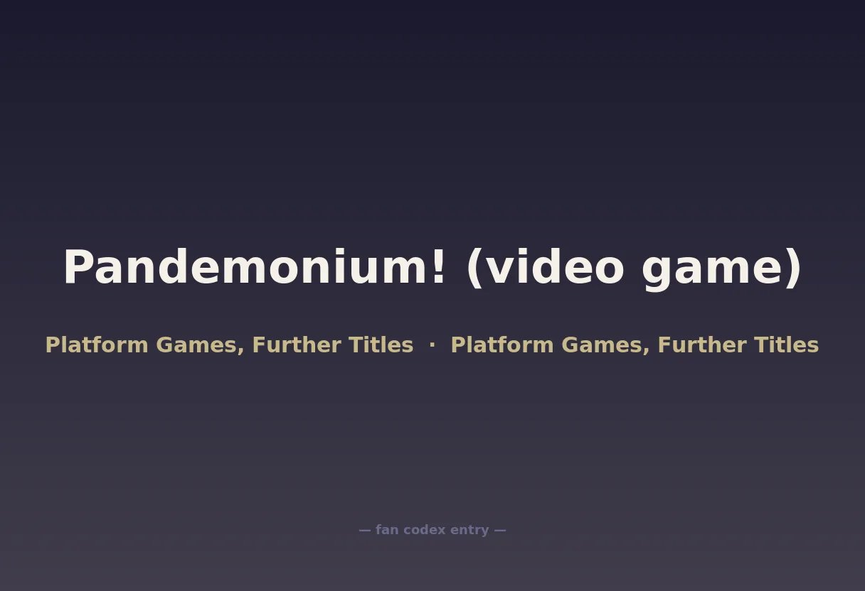 Pandemonium! (video game)