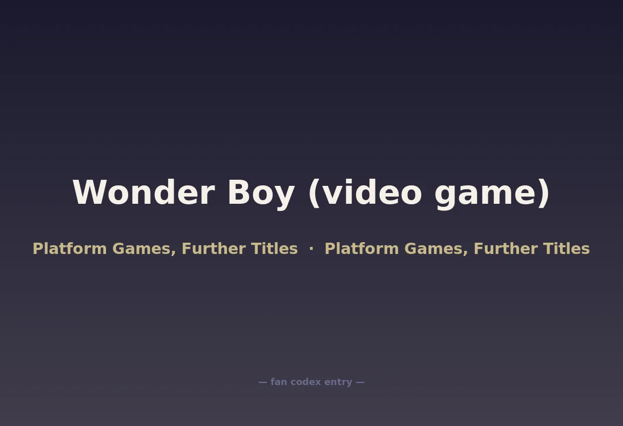 Wonder Boy (video game)