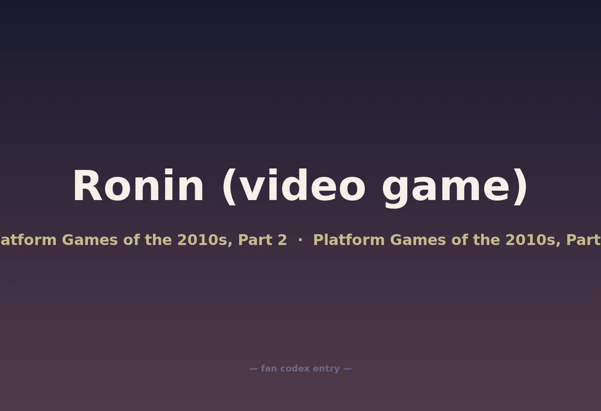 Ronin (video game)